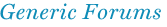 Generic Forums and Message Boards